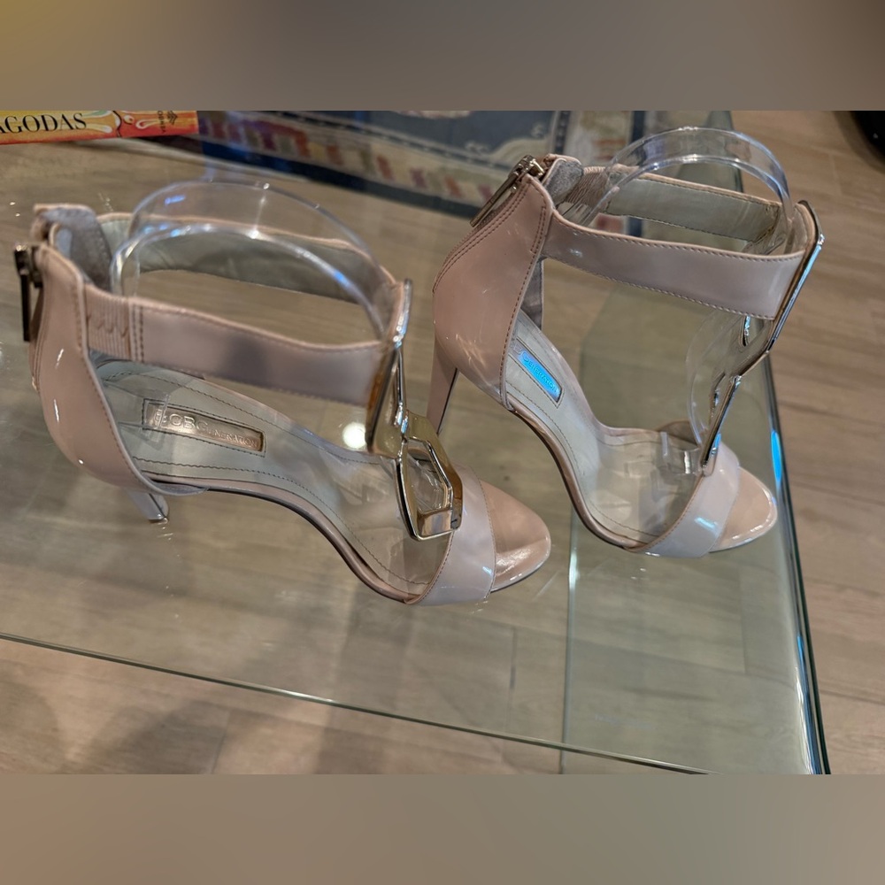 Bcbgeneration Cayce Open Toe Metallic Geometric T… - image 4